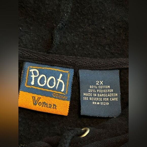 Vintage Disney Tigger 2X Full Zip Up Hooded Sweatshirt Embroidered Pooh woman - Picture 5 of 14